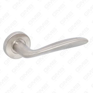 High Quality BS En1906 Grade 4 SUS304 Stainless Steel Entry Round Rose Interior Door Lever Handle (LHT030)