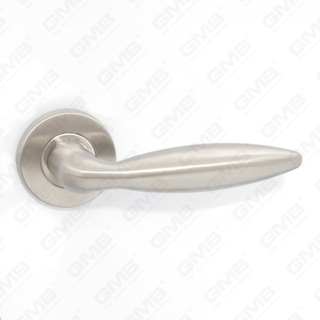 High Quality BS En1906 Grade 4 SUS304 Stainless Steel Entry Round Rose Interior Door Lever Handle (LHT031)