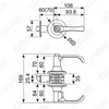 ANSI UL Standard Zinc Alloy Aluminum Interior Door Lockset Duty Tubular Commercial Security Handle Lever Lock (8002)