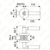 Heavy Duty Tubular Lever Door Lock Series, Zinc alloy Round Rosette Entry Door Handle Lock（B2021）