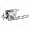 Heavy Duty Tubular Lever Door Lock Series, Zinc alloy Square Rosette Entry Door Handle Lock（A2021）