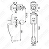 New Design Grip Entry Door Handle Set Entry Door Levers Lock Sets （70723）