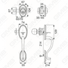 New Design Grip Entry Door Handle Set Entry Door Levers Lock Sets （70735）