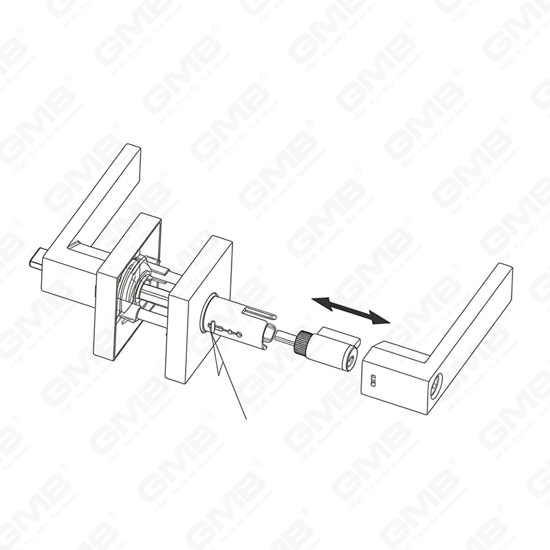 Heavy Duty Tubular Lever Door Lock Series, Square Entry Door Handle Lock （A2009）