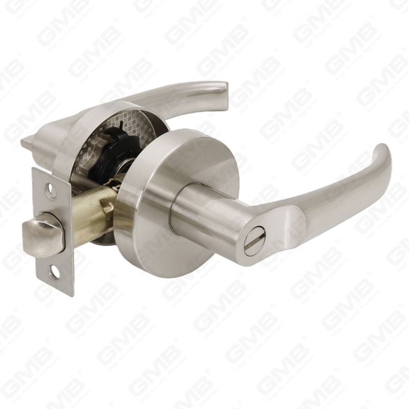 Heavy Duty Tubular Lever Door Lock Series, Zinc alloy Round Rosette Entry Door Handle Lock（B2006）