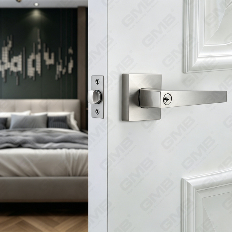 Heavy Duty Tubular Lever Door Lock Series, Zinc alloy Square Rosette Entry Door Handle Lock（A2020）