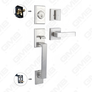 New Design Grip Entry Door Handle Set Entry Door Levers Lock Sets （70728B）