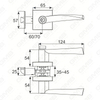Heavy Duty Tubular Lever Door Lock Series, Zinc alloy Square Rosette Entry Door Handle Lock（A2023）