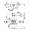 Heavy Duty Tubular Lever Door Lock Series, Zinc alloy Round Rosette Entry Door Handle Lock（B2025）