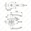 Heavy Duty Tubular Lever Door Lock Series, Zinc alloy Round Rosette Entry Door Handle Lock（B3003）