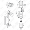 New Design Grip Entry Door Handle Set Entry Door Levers Lock Sets （70728B）