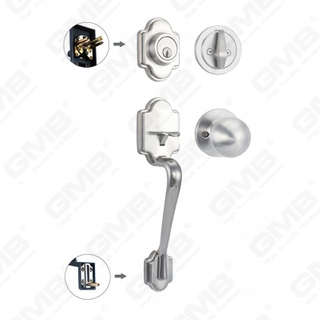 New Design Grip Entry Door Handle Set Entry Door Levers Lock Sets （70733B）