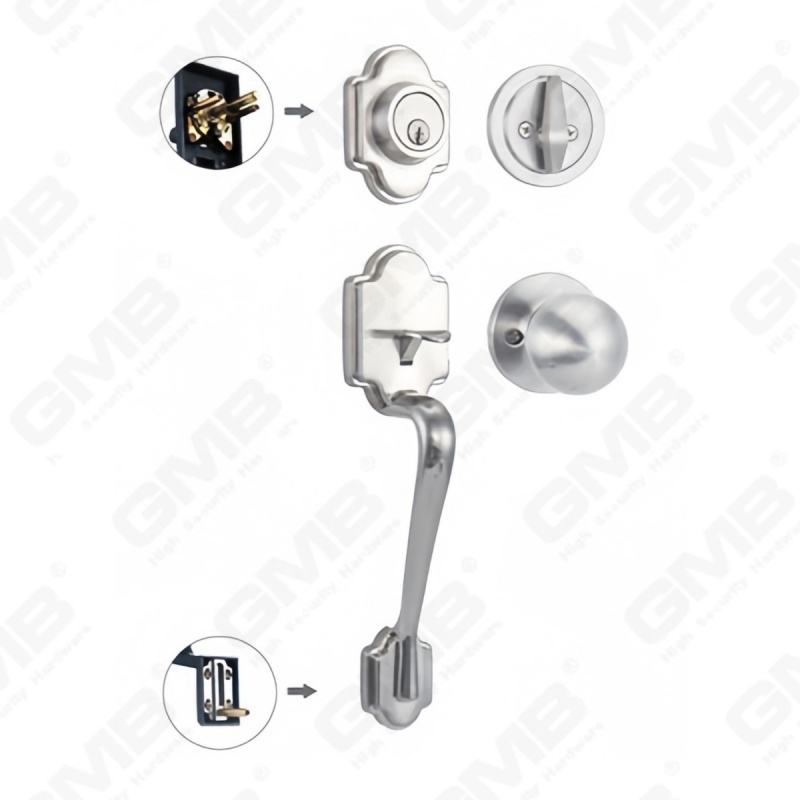 New Design Grip Entry Door Handle Set Entry Door Levers Lock Sets （70733B）