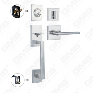 New Design Grip Entry Door Handle Set Entry Door Levers Lock Sets （70732ET）