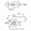 Heavy Duty Tubular Lever Door Lock Series, Zinc alloy Round Rosette Entry Door Handle Lock（B2020）