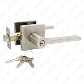 Heavy Duty Tubular Lever Door Lock Series, Aluminum Square Rosette Entry Door Handle Lock（S2270）