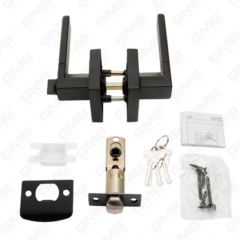 Heavy Duty Tubular Lever Door Lock Series, Zinc alloy Square Rosette Entry Door Handle Lock（A2012）