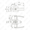 Heavy Duty Tubular Lever Door Lock Series, Zinc alloy Square Rosette Entry Door Handle Lock（C2013）
