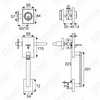 New Design Grip Entry Door Handle Set Entry Door Levers Lock Sets （70732ET）