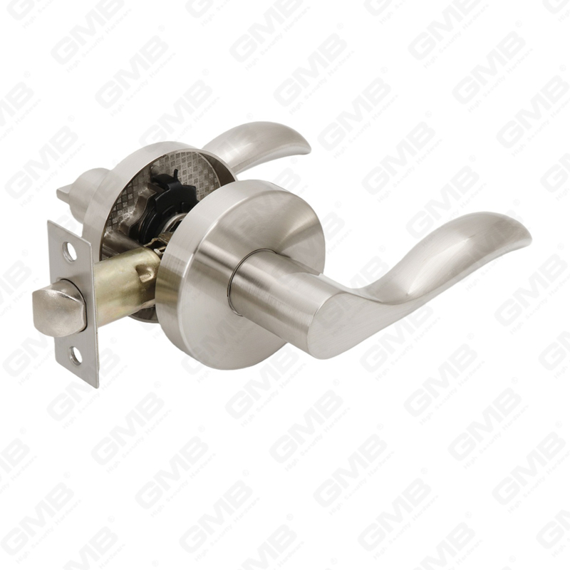 Heavy Duty Tubular Lever Door Lock Series, Zinc alloy Round Rosette Entry Door Handle Lock（B2005）