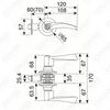 ANSI UL Standard Zinc Alloy Aluminum Push-Button Tubular Commercial Cylindrical Handle Lever Lock (8011)