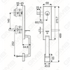New Design Grip Entry Door Handle Set Entry Door Levers Lock Sets （70729）