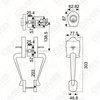 New Design Grip Entry Door Handle Set Entry Door Levers Lock Sets （70711）