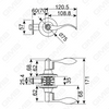 ANSI UL Standard Zinc Alloy Aluminum Push-Button Tubular Commercial Cylindrical Handle Lever Lock (8005)