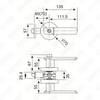 Heavy Duty Tubular Lever Door Lock Series, Zinc alloy Round Rosette Entry Door Handle Lock（B2016）