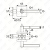 Heavy Duty Tubular Lever Door Lock Series, Zinc alloy Square Rosette Entry Door Handle Lock（A3016）