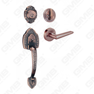 New Design Grip Entry Door Handle Set Entry Door Levers Lock Sets （70718）