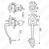 New Design Grip Entry Door Handle Set Entry Door Levers Lock Sets （70718）