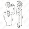 New Design Grip Entry Door Handle Set Entry Door Levers Lock Sets （70719）