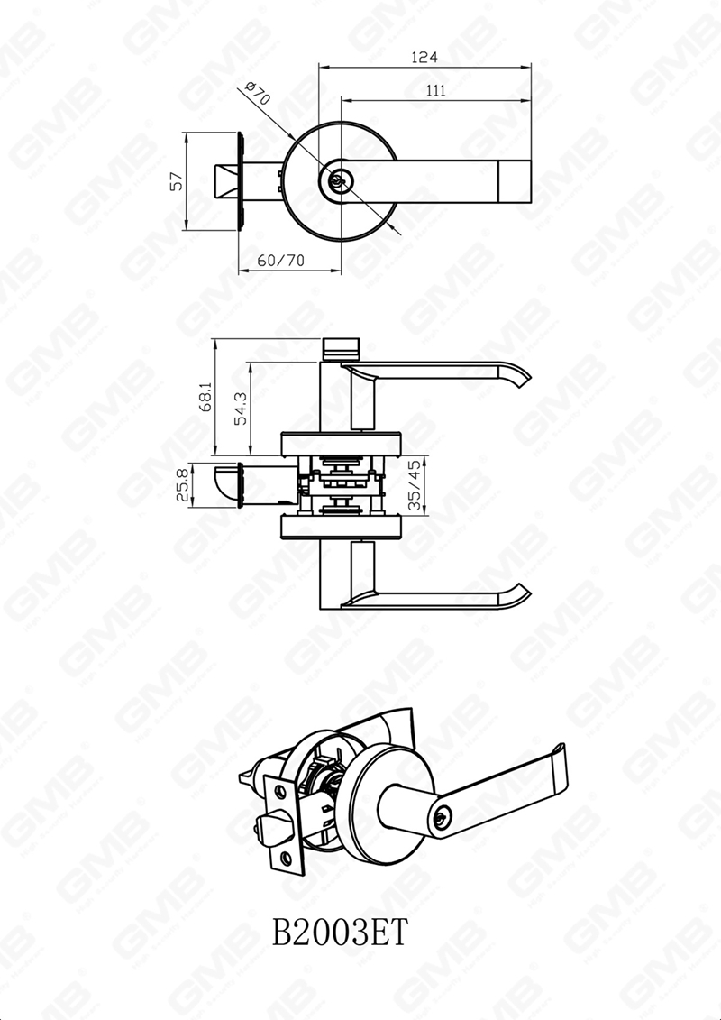 HEAY-DUTY TUBULAR LOCK 1200 LH