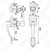 New Design Grip Entry Door Handle Set Entry Door Levers Lock Sets （70721）