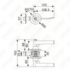 ANSI UL Standard Zinc Alloy Aluminum Push-Button Tubular Commercial Cylindrical Handle Lever Lock (8010)