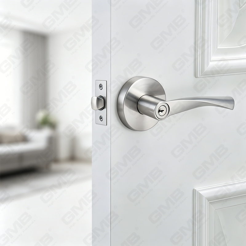 Heavy Duty Tubular Lever Door Lock Series, Zinc alloy Round Rosette Entry Door Handle Lock（B2023）