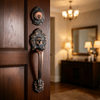 New Design Grip Entry Door Handle Set Entry Door Levers Lock Sets （70711）