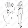 New Design Grip Entry Door Handle Set Entry Door Levers Lock Sets （70713）