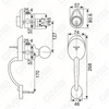 New Design Grip Entry Door Handle Set Entry Door Levers Lock Sets （70715）